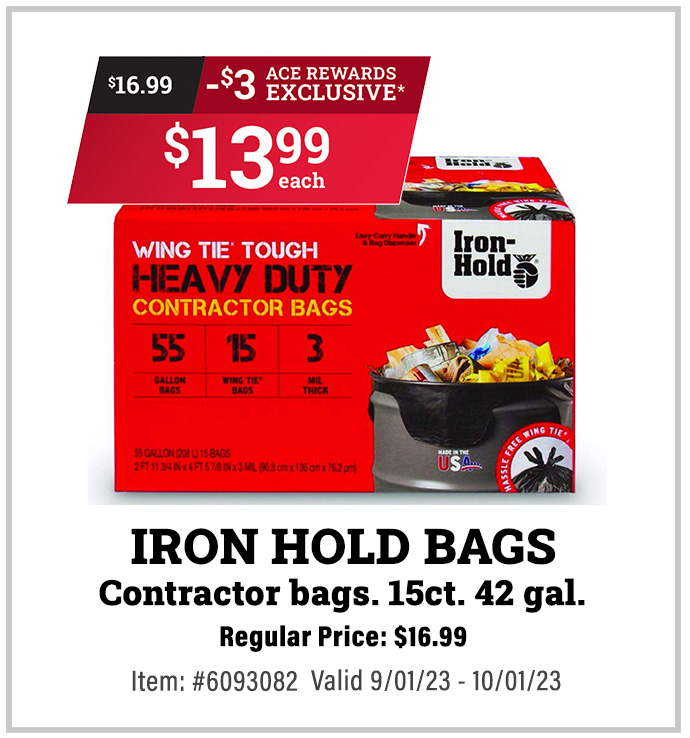 Iron Hold Trash Bags
